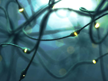 Digitally generated close up Neurons cells