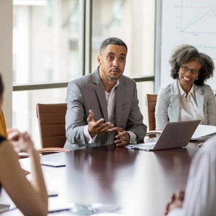 Two board members discuss the direction the business is going.