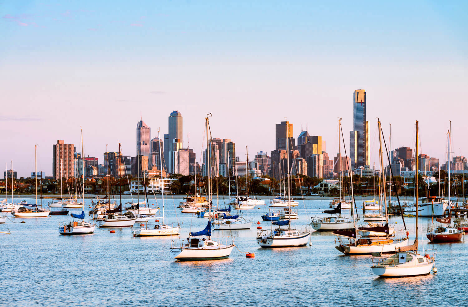 Port of Melbourne Australia at sunrise