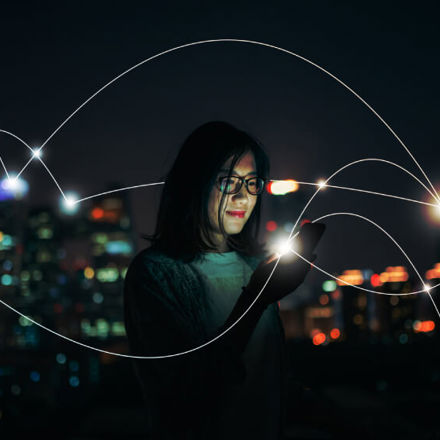 Social Connecting in smart city at Night